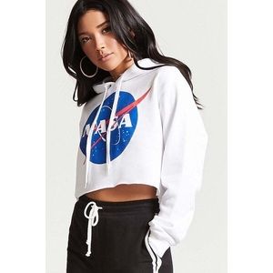NASA cropped hoodie